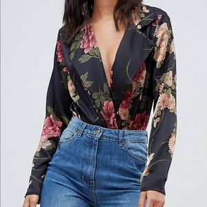 Floral print bodysuit